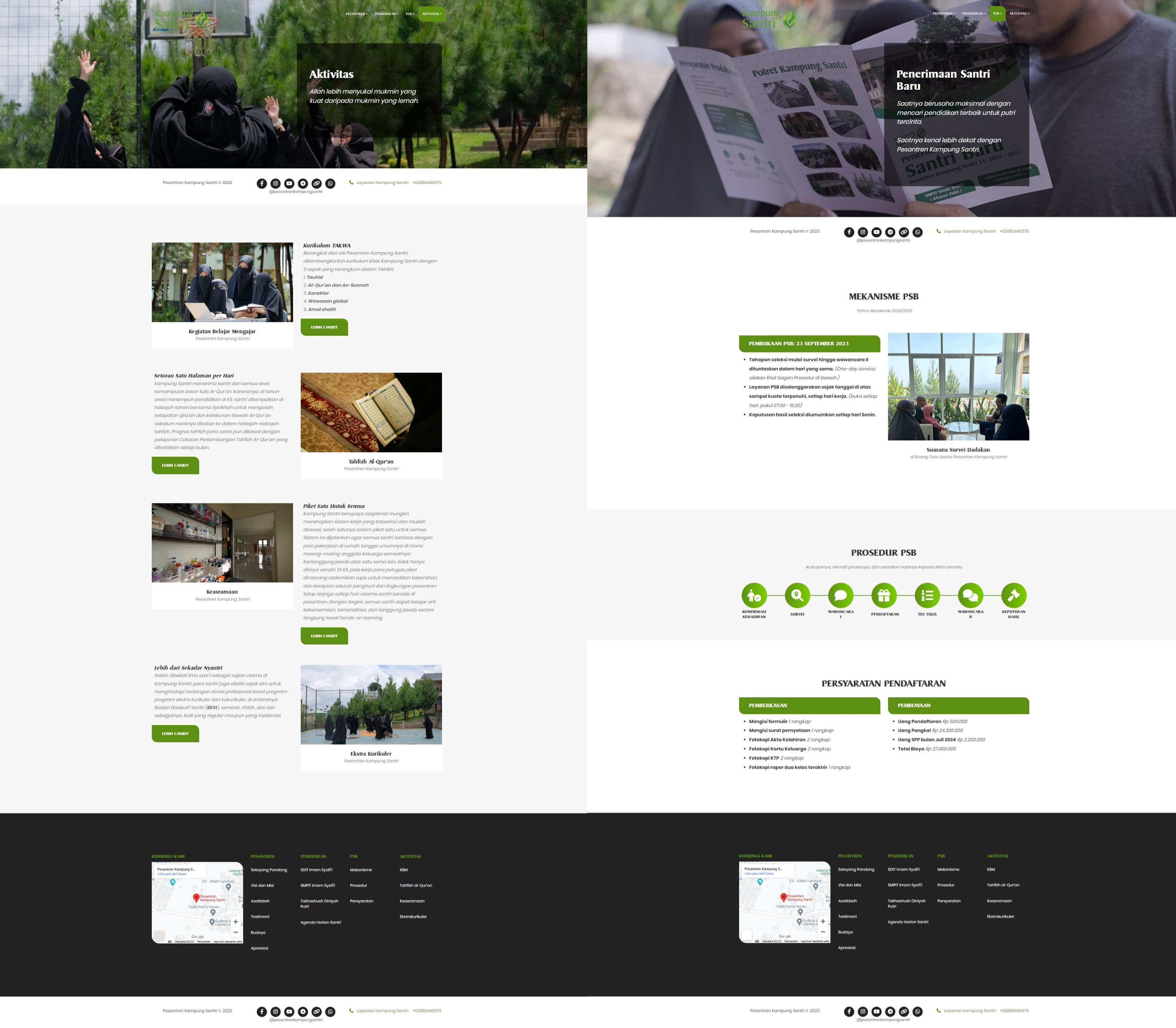 Website Development of Kampung Santri